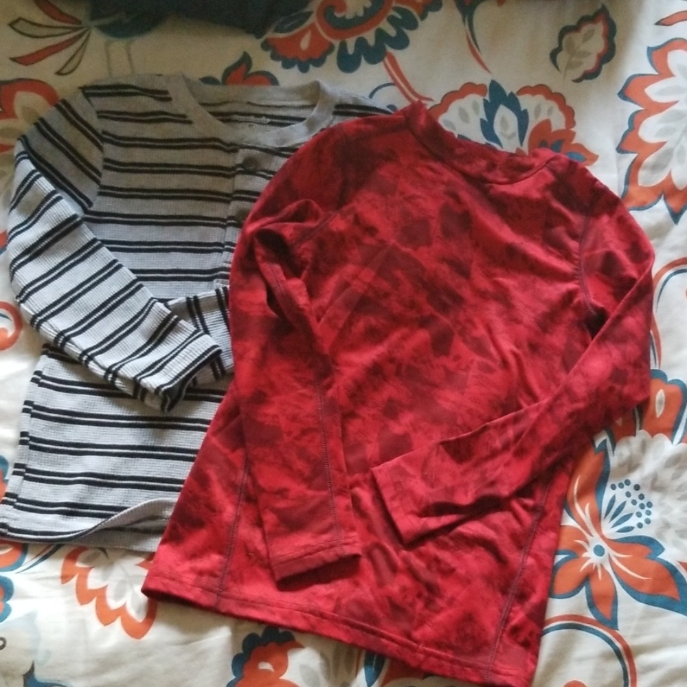 Lot of 2 boys long sleeve shirts size 5
